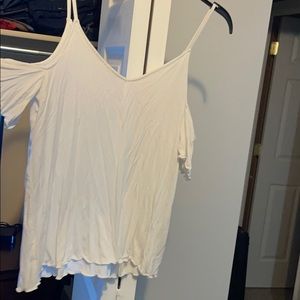 Ruffle cut shoulder top